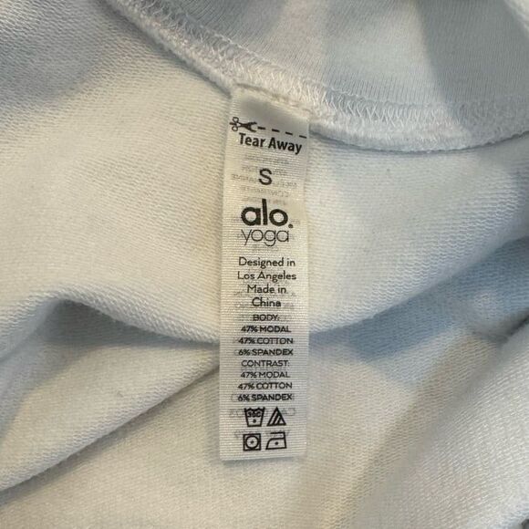 Alo Double Take Cropped Pullover in White - Picture 12 of 12